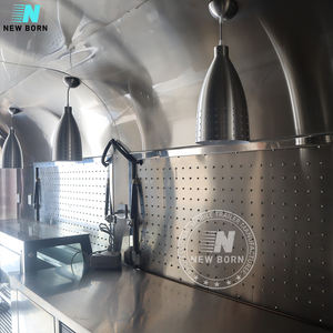 Jalan Trailer Makanan Cepat seluler Restoran Dapur penuh anjing panas es krim makanan ringan truk serat kaca ponsel BBQ untuk permen - Product Image 6