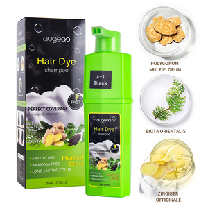 Augeas Champú Tinte para el Cabello Negro Herbal Care Sin Amoníaco Semipermanente Para Hombres y Mujeres 200ml - Product Image 6