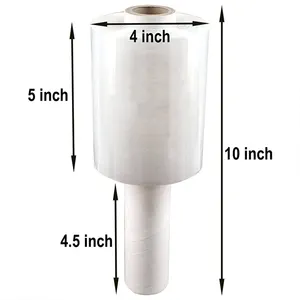 Small Manual Stretch Mini Film Packing Plastic Wrap 20u*14cm*0.7kg 10cm Stretch Film Roll 500mm Width for Moving