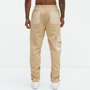 KingSen High Quality Heavyweight Cotton Cargo Joggers <b>Pants</b> Patchwork Nylon Multi Pocket Soft Sporty Streetwear Sweatpants - Product Image 5