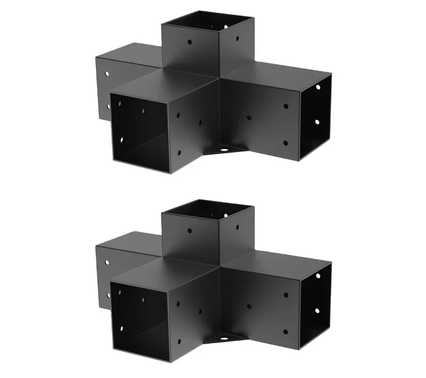 Sustainable 3 arm pergola stainless steel corner bracket for 4x4/6x6 wood posts