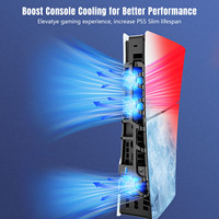 Meilleure vente P5 Slim Silent Cooling Fan Smart Auto On/Off 3 réglages de vitesse pour une expérience de jeu plus fluide Plastique durable