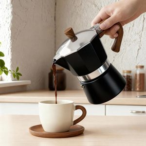 High Quality Cafetera Aluminum Espresso <b>Maker</b> Italian Coffee <b>Maker</b> Moka Pot - Product Image 2