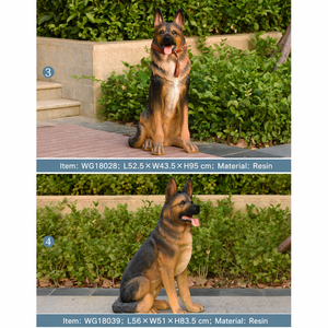 Fabricante de Esculturas de Pastor Alemán en Fibra de Vidrio Personalizadas, <span class=keywords><strong>Estatua</strong></span> de Perro Realista en FRP para Decoración de Jardín o Parque - Product Image 5