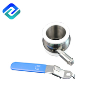 Robinet à tournant sphérique en acier inoxydable raccord poignée à levier avec serrure