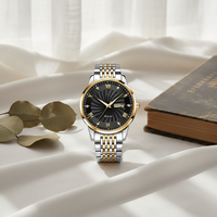 Montre de Plongée Automatique de Luxe pour Homme, Bracelet en Acier Inoxydable, Tendance Affaires, Étanche, Squelette Mécanique Lumineux