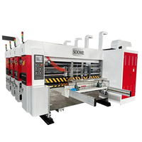 Machine semi-automatique d'impression et de rainurage flexo pour boîtes en carton à alimentation continue
