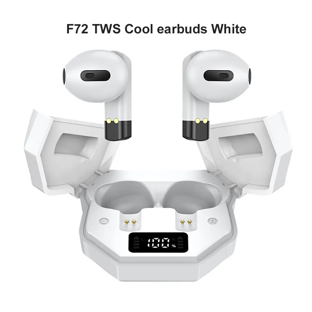 Hot selling F72 cool design Waterproof tws wireless earbud headphone stereo Noise Cancelling gaming headsets
