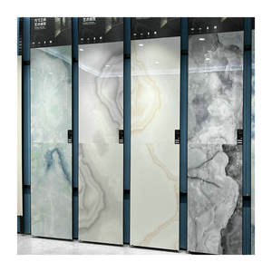 Piastrelle in Gres Porcellanato Sinterizzato 180x90cm Effetto Marmo per Rivestimento Pareti e Pavimenti di Sala da Pranzo, Soggiorno e Ingresso, Basso Contenuto d'Acqua - Product Image 1