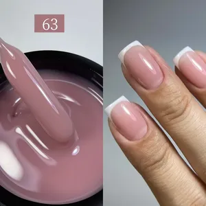 Gel de construction pour ongles rose bébé 50 ml, sans HEMA ni TPO, auto-nivelant, pour extension d'ongles UV LED - Product Image 3