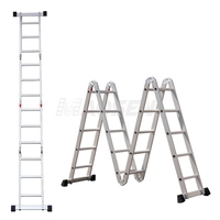 7 en 1 multi-usages en aluminium ménage pliant portable escabeau escalier de sécurité en aluminium