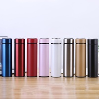 Mug isotherme intelligent en acier inoxydable avec affichage LED tactile, design minimaliste moderne à paroi droite, tasse pour couples