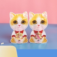 Autocollants en vinyle personnalisés Kawaii, imperméables, mignons, pour animaux de compagnie, étiquettes colorées pour chats, autocollants décoratifs pour emballages