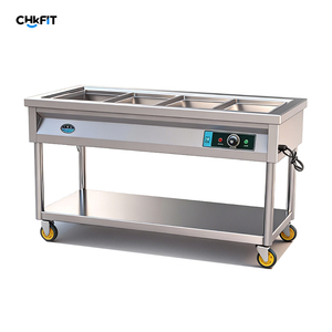 Mesa Exhibidora de Alimentos Calientes con Certificación CFT NSF |   Estación de Calentamiento de Alimentos para Cocina Comercial de Acero Inoxidable, Ahorro de Energía A++, para Catering - Product Image 1