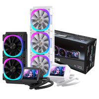 Lovingcool 360mm liquide CPU refroidisseur d'eau nouvelle mise à niveau blanc dissipateur thermique affichage de la température LOGO pour ordinateurs de jeu plusieurs cas