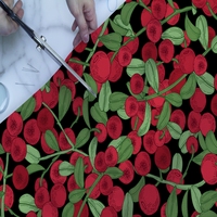 Fabrieksgroothandel klassieke poplin stijl 100% katoenen stof met daisy & fruit bloemenprint voor dameskleding