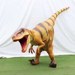 Dinosaure Velociraptor réaliste sur mesure, grandeur nature, fait main, en acier/métal, pour parcs d'aventure intérieurs/extérieurs - Product Image 5