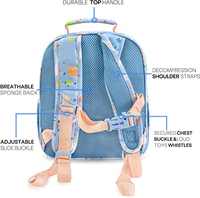 Sac à dos personnalisable unisexe pour la maternelle, sacs d'école mignons en PC souple pour enfants avec fermeture éclair et doublure en polyester