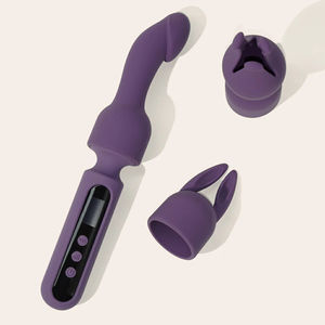 Couple Adult Sex Toy Wand <strong>Vibrator</strong> Kits Clit G Spot Glans Clitoral Stimulator Vibrating Dildo Massager <strong>Vibrator</strong> With LCD Display - Product Image 2