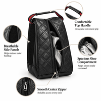 Sac à chaussures en cuir PU matelassé personnalisé, grande capacité, durable, écologique, pour voyage, sport, gym