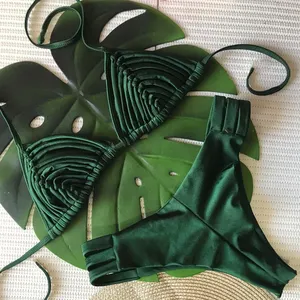 Costumi da bagno Bikini Sexy a maglia. Set Bikini brasiliano, <span class=keywords><strong>costume</strong></span> da bagno a due pezzi senza schienale da <span class=keywords><strong>donna</strong></span> per l'estate. - Product Image 5