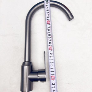 Grifo de Cocina de Acero Inoxidable, Monomando, de Montaje en Encimera, Estilo Moderno, Grifo de Lavabo de un Solo Orificio - Product Image 3