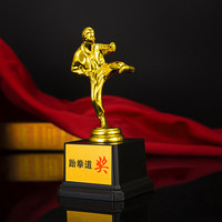 Trophée de Taekwondo en plastique de haute qualité, bon marché et très vendu, impression UV, logo personnalisé, gravure, design portable pour les récompenses sportives