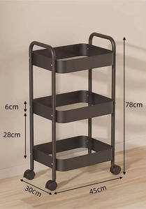 Étagère de rangement de cuisine mobile à trois niveaux de type sol pour les coins, <span class=keywords><strong>la</strong></span> cuisine, le salon et <span class=keywords><strong>la</strong></span> salle de bain - Product Image 5