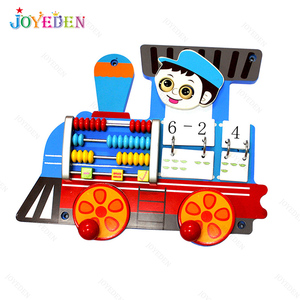 Jouets éducatifs interactifs de conception haut de gamme <span class=keywords><strong>2022</strong></span>, jeux muraux d'intelligence pour tout-petits, train en bois pour l'apprentissage des animaux et de l'école - Product Image 2