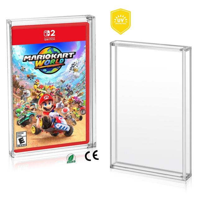 Clear Modern Eco-Friendly Acrylic Display Case Nintendo Switch 2 Game Card OLED Cartridge Box Protector UV Protective Cover