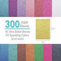 Papier carton pailleté 250 g/m² épaisseur Luxe Premium DIY A4 Handmade différents modèles Emballage Sparkle couleurs mélangées Papier carton pailleté