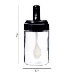 Nuevo Dispensador Redondo de Vidrio para Aceite, Aceitunas, Miel y Condimentos con Tapa y Cuchara, Botella Hermética para Especias de Cocina - Product Image 5