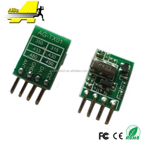 Aiba -TX1 Modul Pemancar ASK Nirkabel Otomatis Ukuran Kecil 433.92MHz 75KHz Toleransi Frekuensi >10dBm Daya 3-15V