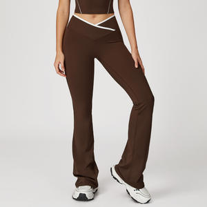 <span class=keywords><strong>Pantaloni</strong></span> da Yoga da <span class=keywords><strong>donna</strong></span> Leggings Flare a vita alta <span class=keywords><strong>pantaloni</strong></span> da allenamento Crossover <span class=keywords><strong>pantaloni</strong></span> da Fitness <span class=keywords><strong>Slim</strong></span> <span class=keywords><strong>Fit</strong></span> - Product Image 1