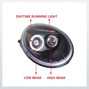 ไฟหน้า HETOP สำหรับรถโฟล์คสวาเกน บีเทิล ปี 1998-2005 อัพเกรดเลนส์ LED ไฟหน้ารถยนต์ อุปกรณ์ตกแต่งรถยนต์ ขายดี ติดตั้งง่ายแบบ Plug and Play พร้อมไฟ DRL - Product Image 3