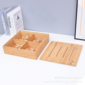 Caja de Madera para Frutos Secos, Caja de Regalo Portátil Personalizada, Caja Rectangular para Té, Muestra Especial del Condado de Cao, Shandong - Product Image 4