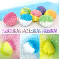 Bombes de bain artisanales bio « Magie des Sirènes » avec coquillages et jouet surprise pour enfants – Coffret cadeau pour filles (anniversaire, Noël, Pâques) – Prêt à expédier