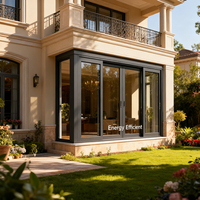 Puertas y Ventanas de Aluminio de Lujo con Diseño Moderno, Diseño Popular, Elegante Ventana Corredera de Vidrio con Marco de Aluminio