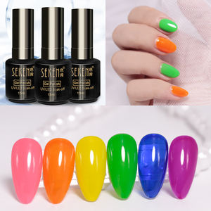 Vernis à ongles en gel UV <span class=keywords><strong>SEKEN</strong></span> 15 ml, couleur néon, résine naturelle, inodore, vernis à ongles en gel UV à faire tremper, pour salon de manucure - Product Image 2