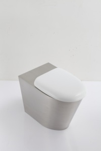 WC Monoblocco a Parete Kexin di Alta Qualità in Acciaio Inossidabile con Doppio Scarico a Gravità e Sedile in <span class=keywords><strong>Ceramica</strong></span> per Bagno - Product Image 3