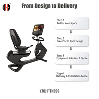 Bicicleta Reclinada con Pantalla Digital, Respaldo de Apoyo, Asiento, Manillar Frontal, Pedales y Base Estable para Equipos de Gimnasio