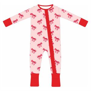 Pijamas de Bambú Personalizadas al por Mayor, Unisex, Ecológicas, con Cierre de Dos Vías, Manga Larga, con Volantes, Lindas y Cómodas - Product Image 1