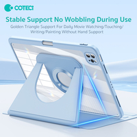 COTECi 360 Rotation Magnétique Split Tablette Housse de Protection pour iPad Air 13 M2 M3 iPad Pro 12.9 13 Pouces M4 4th 6th