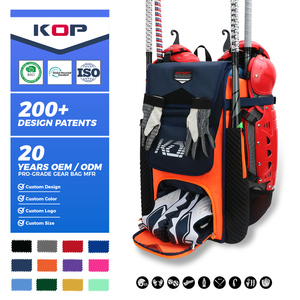 Sac à dos de baseball et softball KOP haute résistance grande capacité pour attrapeurs, avec 4 supports pour battes et compartiment pour chaussures à crampons, pour adulte - Product Image 1