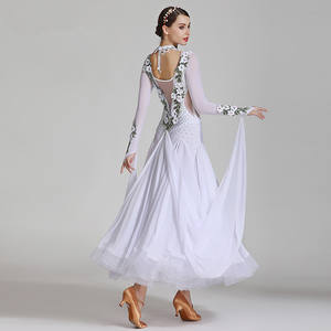 Abito da Ballo da Sala di Alta Qualità Bianco Standard Internazionale da Competizione <span class=keywords><strong>per</strong></span> Donne - Product Image 3