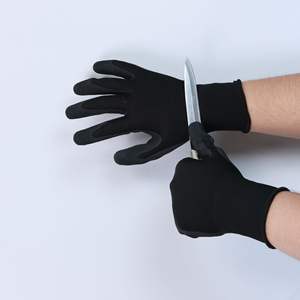 Gants de protection Hengda en nylon et élasthanne, givrés, à manchette souple, doux, respirants, enduits de <span class=keywords><strong>latex</strong></span>, longueur opera, pour le jardinage, vente en gros OEM - Product Image 5