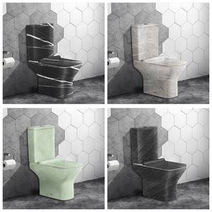 Inodoro de Cerámica para Baño, de Forma Cuadrada, con Descarga por Arrastre, de Lujo, Fabricante de Inodoros - Product Image 1