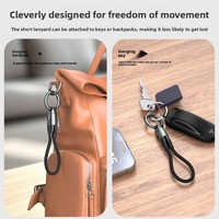 Kabel Data Lanyard Tipe-C Poliester 240W Kompatibel untuk Android Multi-Fungsi Perjalanan Luar Ruangan Pengisian Daya 2-in-1