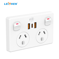Prises électriques doubles SAA australiennes GPO 10A 240V avec PD 30W 2USBA+USBC, interrupteurs et prises électriques haute vitesse