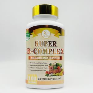 Tabletas de Vitamina Super B-Complex DUOZI, 100 Unidades, Veganas, Apoyo Inmunológico, Suplemento Diario para Adultos, 2 Tabletas por Porción - Product Image 1